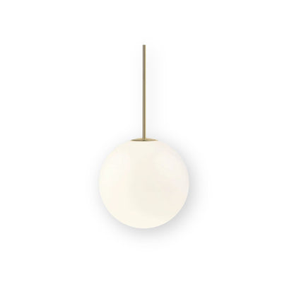 Frosted Globe Ceiling Light Brass Finish for Dining Room Bedroom Hallway Modern Suspended Fixture Soft Diffused Glow LED Compatible
