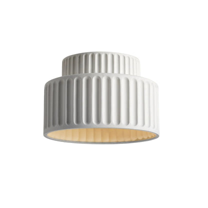 Flush Mount Resin Ceiling Light 10 in White for Low Ceilings Kitchen Hallway Bedroom Dining Room Compact Overhead Fixture E26 Socket