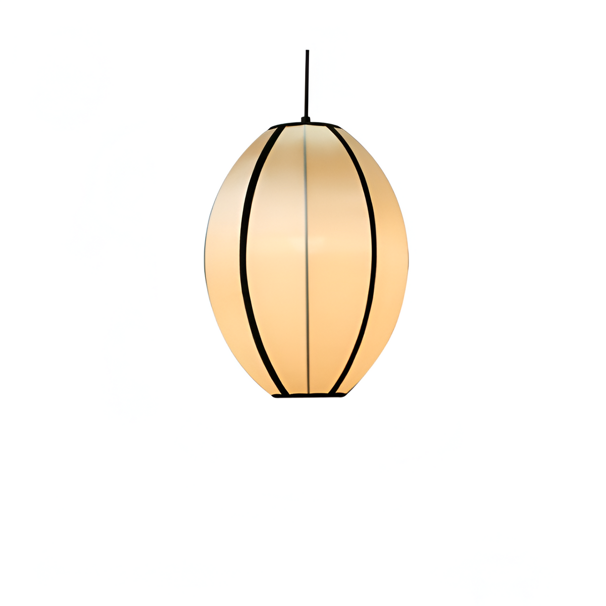 Fabric Ceiling Light 16-Inch Orb Shade for Dining Room Bedroom Kitchen Island White Silk Hanging Fixture E27 Socket Adjustable Height