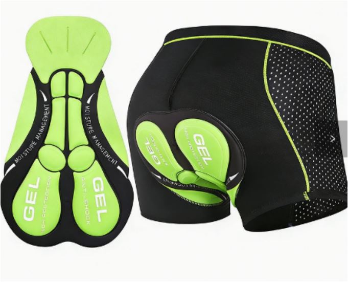 Padded Riding Shorts, 5D Gel Bike Shorts Padded with Breathable Stretch Fabric Low Rise, Comfortable Cycling Shorts Men and Women