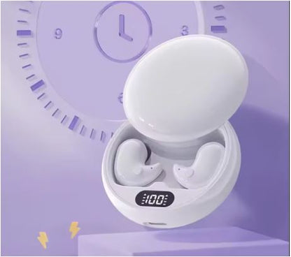 Compact Wireless Bluetooth Sleep Earbuds for Side Sleepers with Noise Isolation & 24-Hour Battery Life for Bedtime Music & Phone Calls