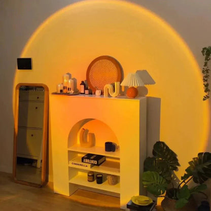 Rotating Metal LED Projection Mood Light for Bedroom and Living Room Ambient Lighting