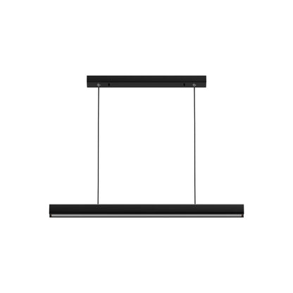 Hanging Light Fixture for Kitchen Island & Dining Room | Wood & Metal Linear Bar 31.5-71 in | Height-Adjustable Overhead LED | Remote-Contro