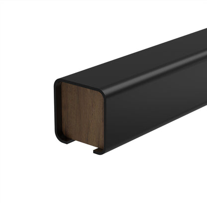 Hanging Light Fixture for Kitchen Island & Dining Room | Wood & Metal Linear Bar 31.5-71 in | Height-Adjustable Overhead LED | Remote-Contro
