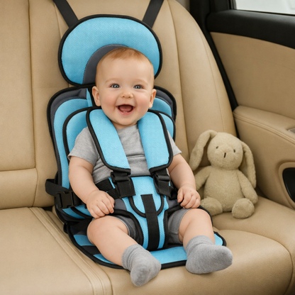 Ortekor Travel Buddy | Portable Car Seat Booster with 5-Point Harness | Lightweight Design for Safe Kids Travel