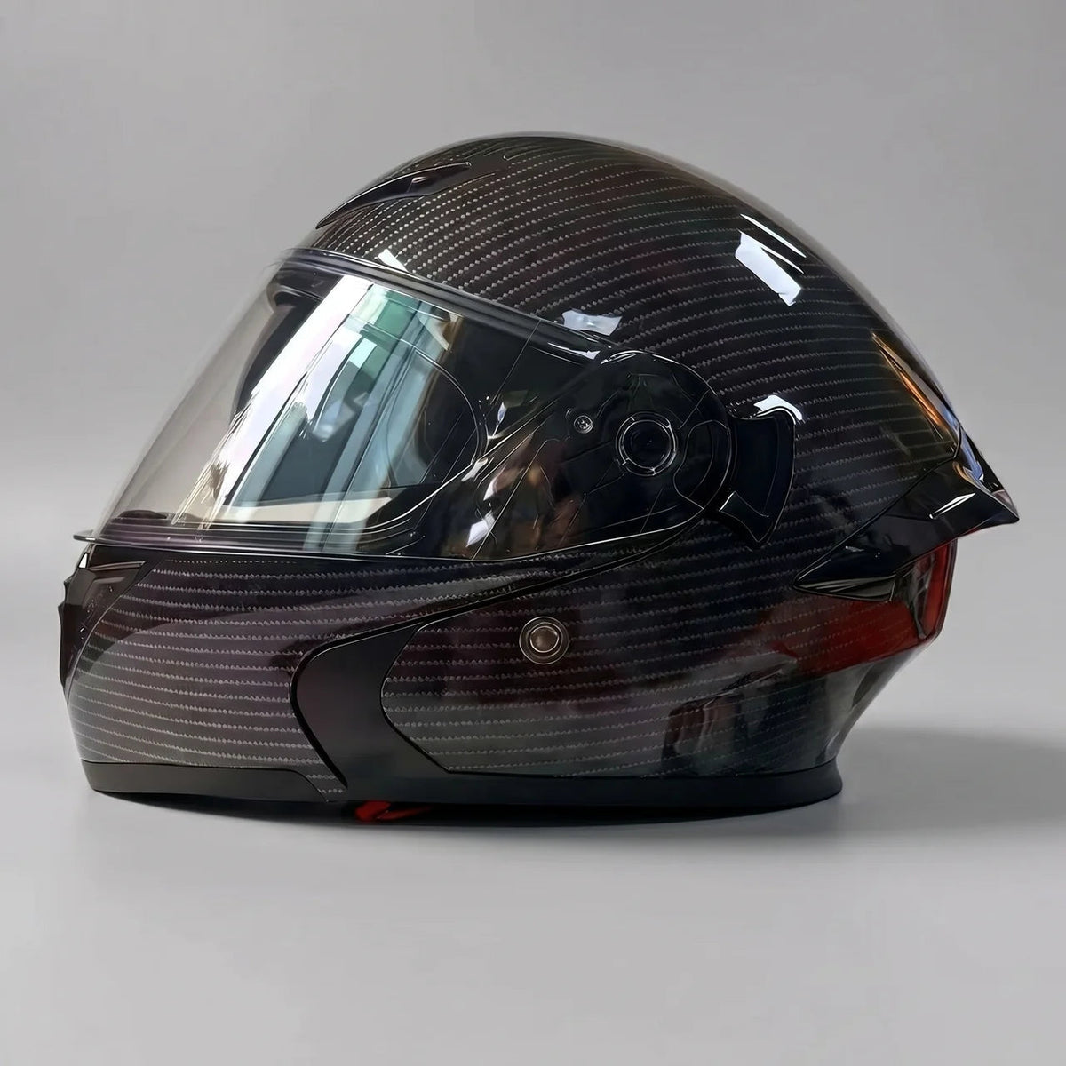 Carbon-Style | Bluetooth Motorcycle Helmet with Dual Visors | Lightweight Design for Comfortable Rides