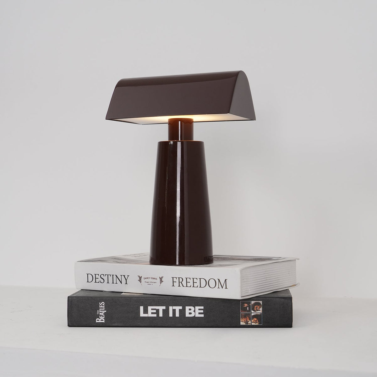 LED Desk Lamp with USB Charging Port – Touch Control, 3 Light Temperatures, Adjustable Steel Reading Light for Office, Bedroom, Study – Red,
