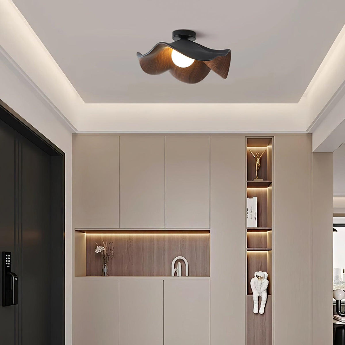 Adjustable Pendant Light with Metal & Resin Shade for Living Room, Bedroom, Dining Room | Modern Flush Mount Ceiling Fixture | 59 in Drop