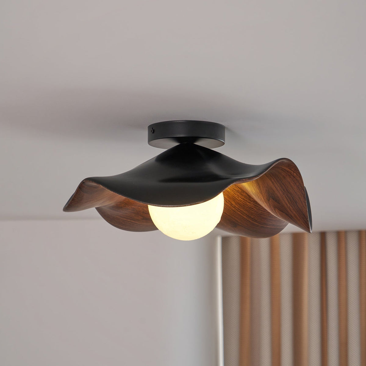 Adjustable Pendant Light with Metal & Resin Shade for Living Room, Bedroom, Dining Room | Modern Flush Mount Ceiling Fixture | 59 in Drop