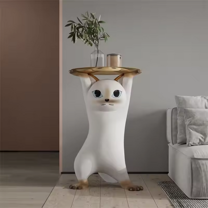 Cat Figure Side Table – Playful Decorative Coffee Table for Modern Living Rooms