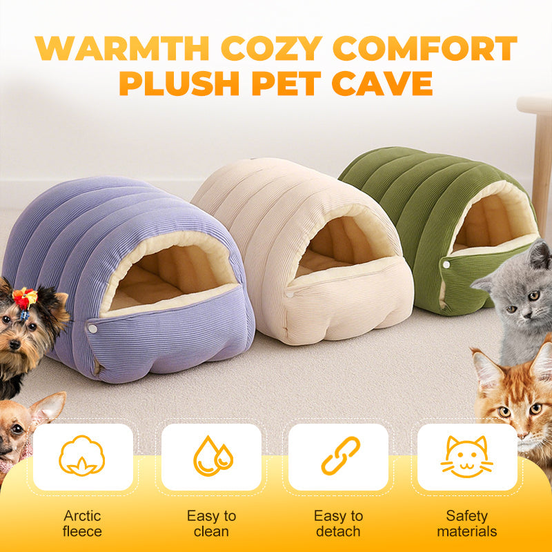 Ortekor Cavina | Plush Pet Cave Bed with Adjustable Design | Cozy Retreat for Cats