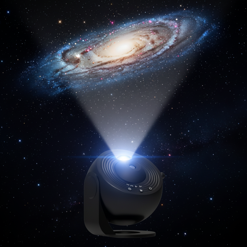 Galaxy Projector, Star Projector for Bedroom and Kids Room, Galaxy Light with Adjustable Angle and Sleep Timer