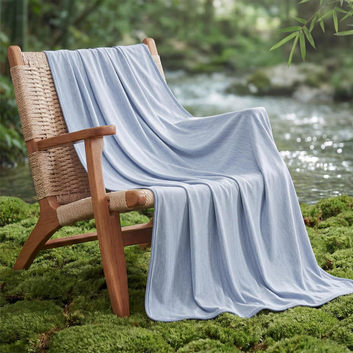 Cozy Comfort | Summer Cooling Blanket for Hot Sleepers with Bamboo Rayon | Lightweight Throw for Travel and Outdoor Use