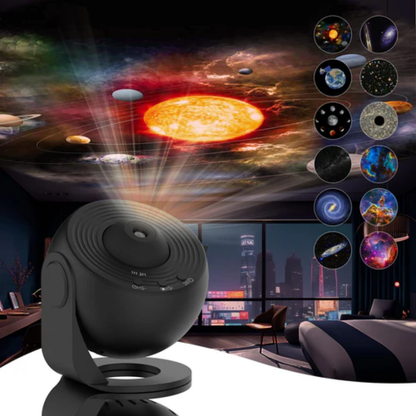 Rotating Galaxy Projector Night Light, Nebula Projector with Interchangeable HD Films, USB Star Light for Bedroom
