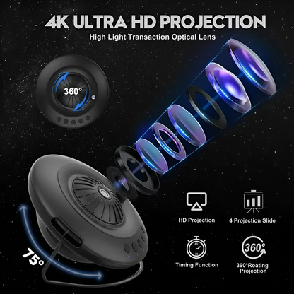 Celestial Projector | Galaxy Projector with Rotating Effects | Stunning Cosmic Ambiance for Home & Kids