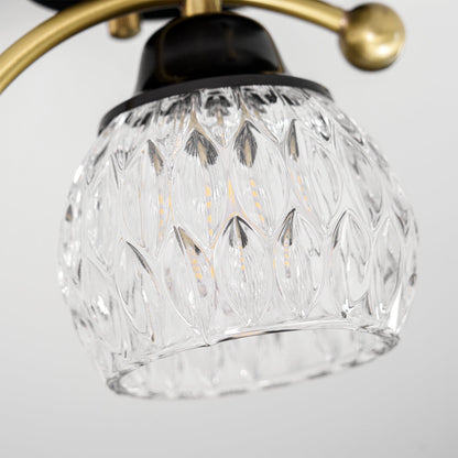 Decorative Bird Pendant Light with Brass Frame & Glass Shade for Bedroom, Dining Room & Living Room | Indoor Hanging Fixture 9 in × 11 in