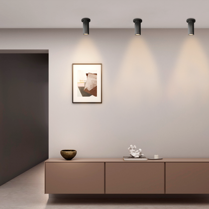 Compact Ceiling Mount Light Fixture Brass Construction Dimmable GU10 Socket Damp Rated for Bathroom Hallway Entry Closet Kitchen