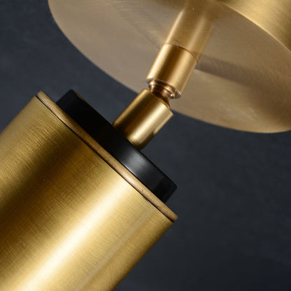 Compact Brass Ceiling Light Fixture 9 Inches Tall Hardwired Small Flush Mount for Hallway Entryway Bedroom Bathroom Closet GU10 Bulb Base
