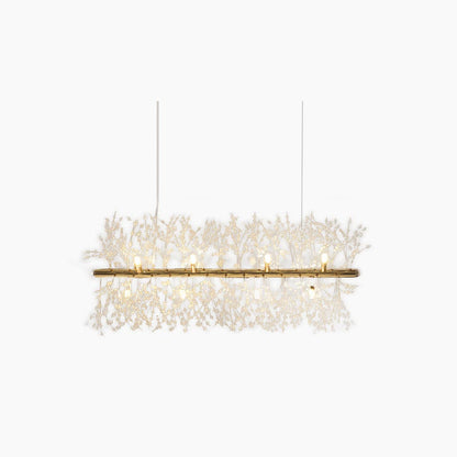 Sparkling Glass Crystal Ceiling Fixture Multi-Head Round & Rectangular LED Overhead Lighting for Dining Room Living Room Entry Hall Foyer Be
