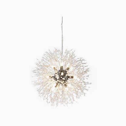 Sparkling Glass Crystal Ceiling Fixture Multi-Head Round & Rectangular LED Overhead Lighting for Dining Room Living Room Entry Hall Foyer Be