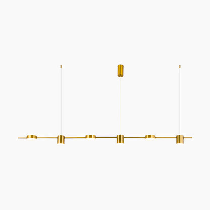 Multi-Head Island Pendant Light with Adjustable Brightness and Temperature for Dining Tables | Modern Aluminum Overhead Fixture in Black or