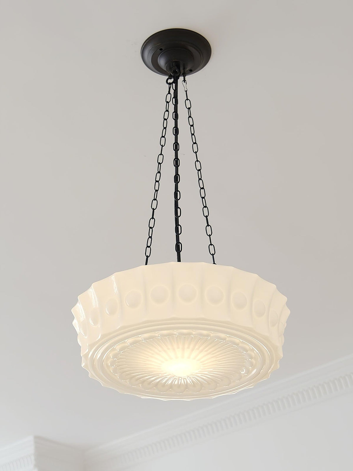 Hanging Ceiling Fixture with Dome Shade and Height-Adjustable Suspension for Kitchen Islands, Breakfast Nooks, Dining Spaces