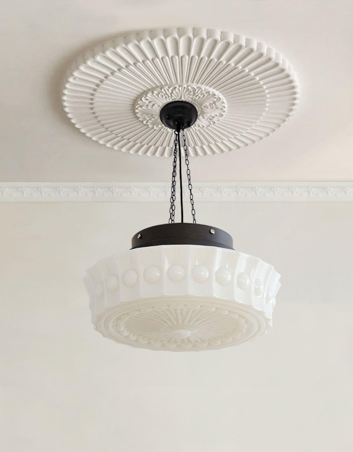Hanging Ceiling Fixture with Dome Shade and Height-Adjustable Suspension for Kitchen Islands, Breakfast Nooks, Dining Spaces