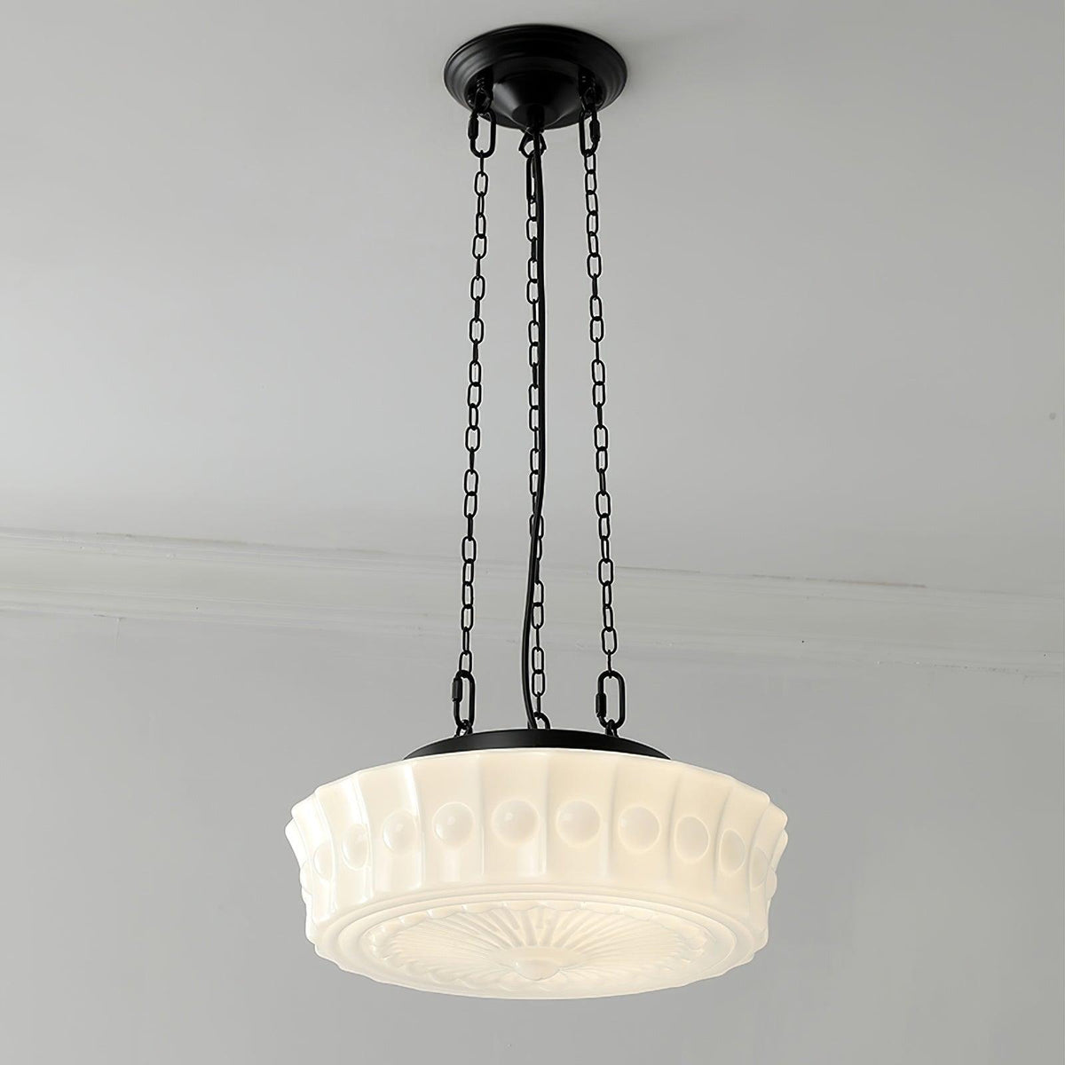 Hanging Ceiling Fixture with Dome Shade and Height-Adjustable Suspension for Kitchen Islands, Breakfast Nooks, Dining Spaces