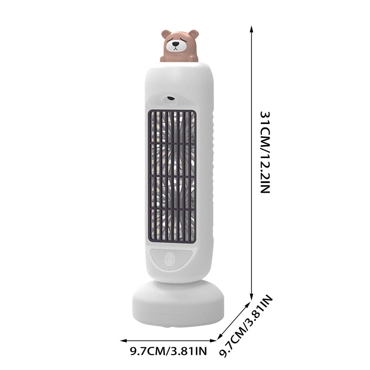 Charming Mini Bear | Air Cooler Humidifier Fan with 3-Speed Control | Compact Design for Ultimate Comfort