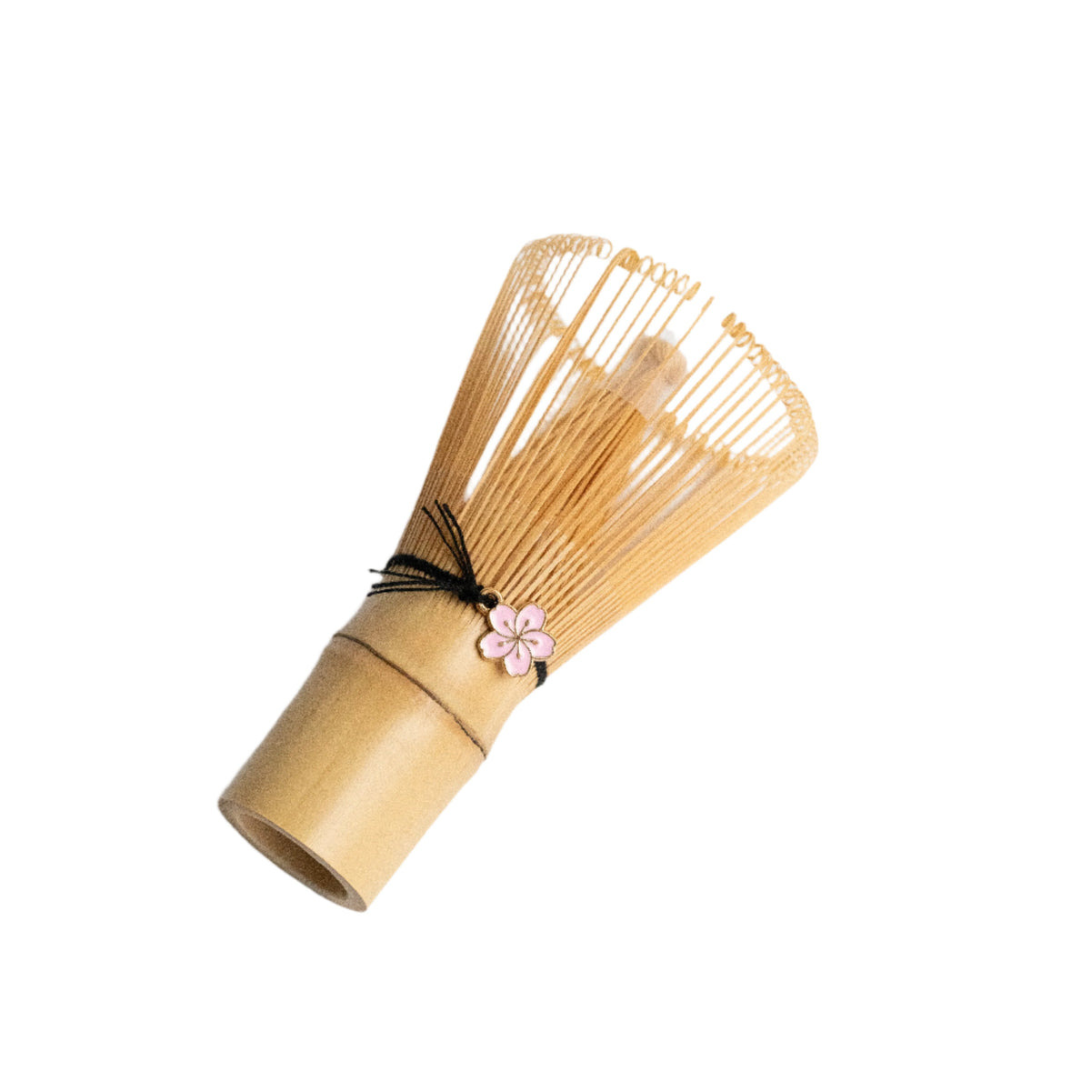 Bamboo Tea Whisk 100 Prongs Japanese Chasen Matcha Frother Hand Mixer Ceremonial Grade Cherry Blossom Charm Authentic Kitchen Tool for Green