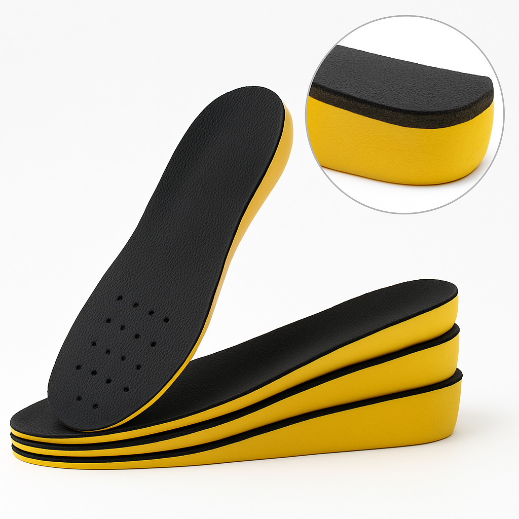 Invisible Height Boost Insoles for Men & Women – Silicone Shoe Lifts with 3 Lift Options for Dress Shoes, Sneakers & Boots