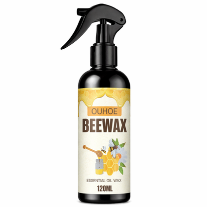 Furniture Polish Spray with Pure Beeswax for Wood Care – Restores Shine & Removes Buildup on Cabinets, Tables, Chairs – Non-Toxic Formula