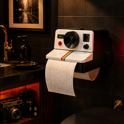 SnapRoll™ – Vintage Camera Toilet Paper Holder
