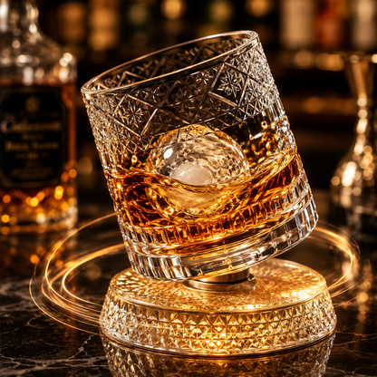 SpinSpirit™ – Crystal Whiskey Glass