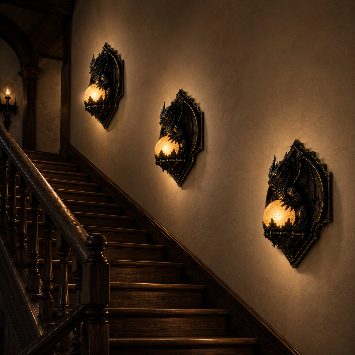 Drakonis™ – Dragon Orb Wall Lamp