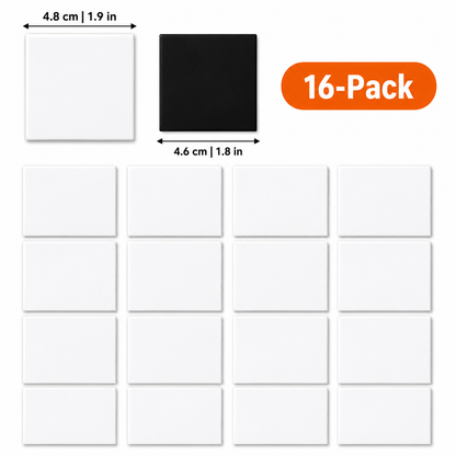 DIY Photo Fridge Magnets – Clear Acrylic Blank Magnet Set for Custom Pictures & Keepsakes – Round, Square & Rounded Edges – 9 or 16 Pack