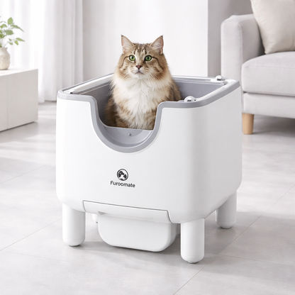 Smart Cat Litter Box | Automatic Self-Cleaning with Odor Control | Open-Top Design for Effortless Cleanliness