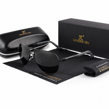 Men's Aviator Sunglasses with UV400 Protection & Anti-Glare Polarized Lenses for Driving, Hiking & Outdoor Activities