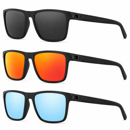 UV400 Polarized Sunglasses 3-Pack for Driving Glare Reduction Day Night Vision Protection Men Women