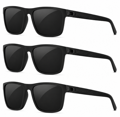 UV400 Polarized Sunglasses 3-Pack for Driving Glare Reduction Day Night Vision Protection Men Women