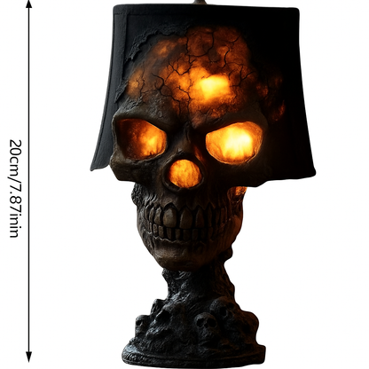 Skull Lava Lamp with Flowing Red Core – Gothic Ambient Table Light for Bedroom, Gaming Room & Dark Decor