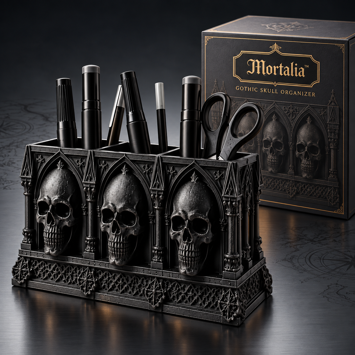 Mortalia™ - Gothic Skull Organizer