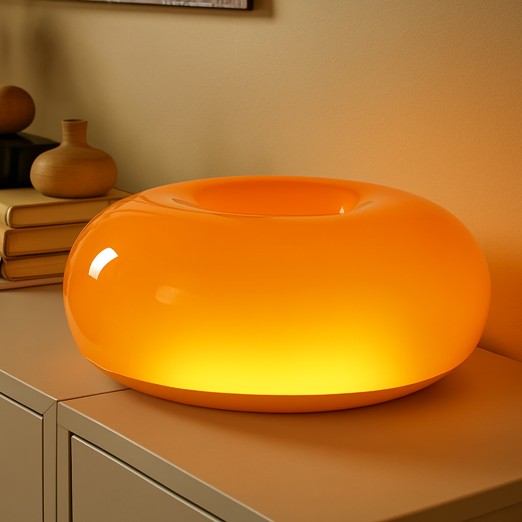 Rechargeable Touch-Activated Bedside Lamp with 3 Brightness Settings - Cordless Round Nightstand Reading Light for Bedroom, Living Room & Of