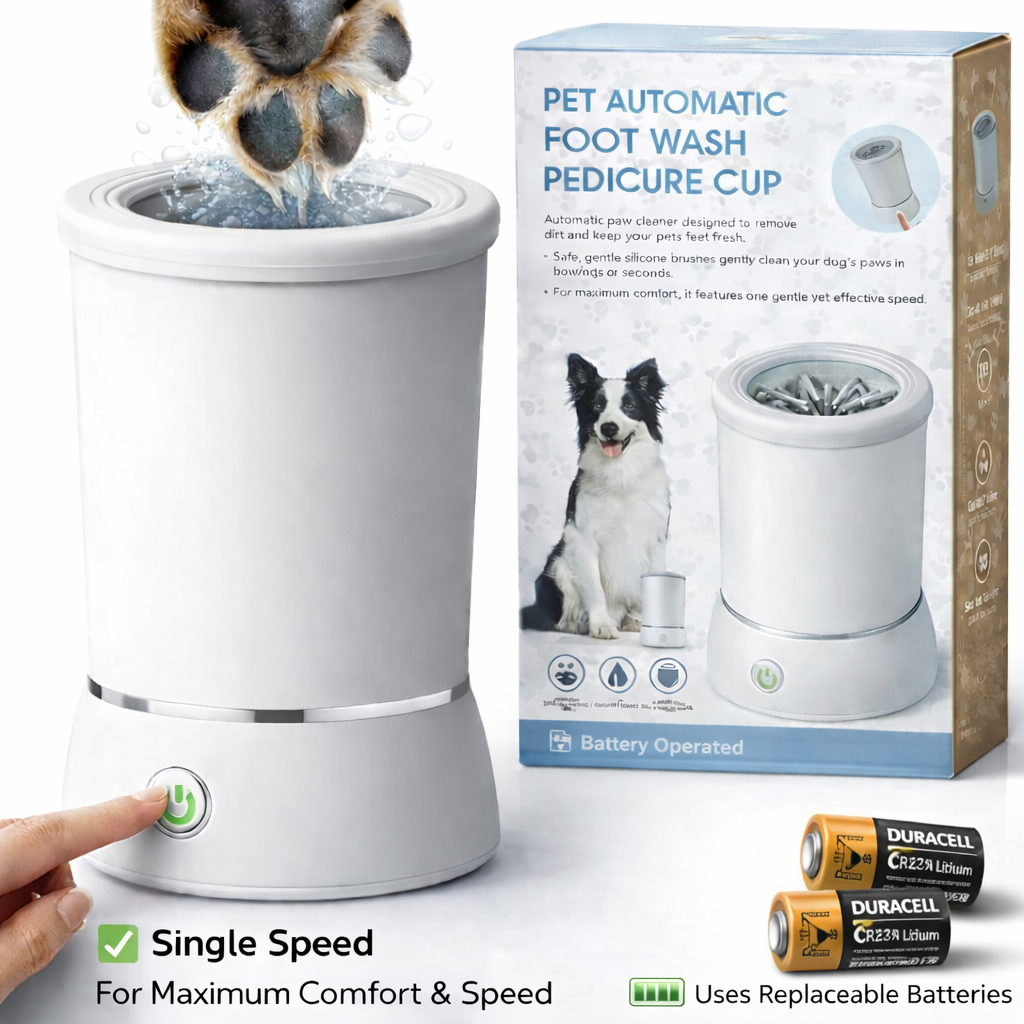 PawLuxe™ Pro — Electric Paw Cleaner & Massager