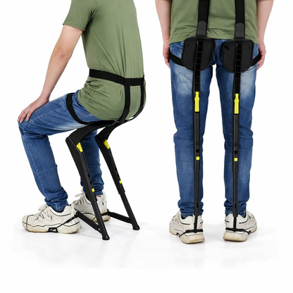 Folding Chair with Wearable Exoskeleton Design for Outdoor Travel