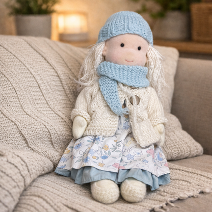 DOLLCREFT – Handmade Waldorf Cotton Doll for Creative Play