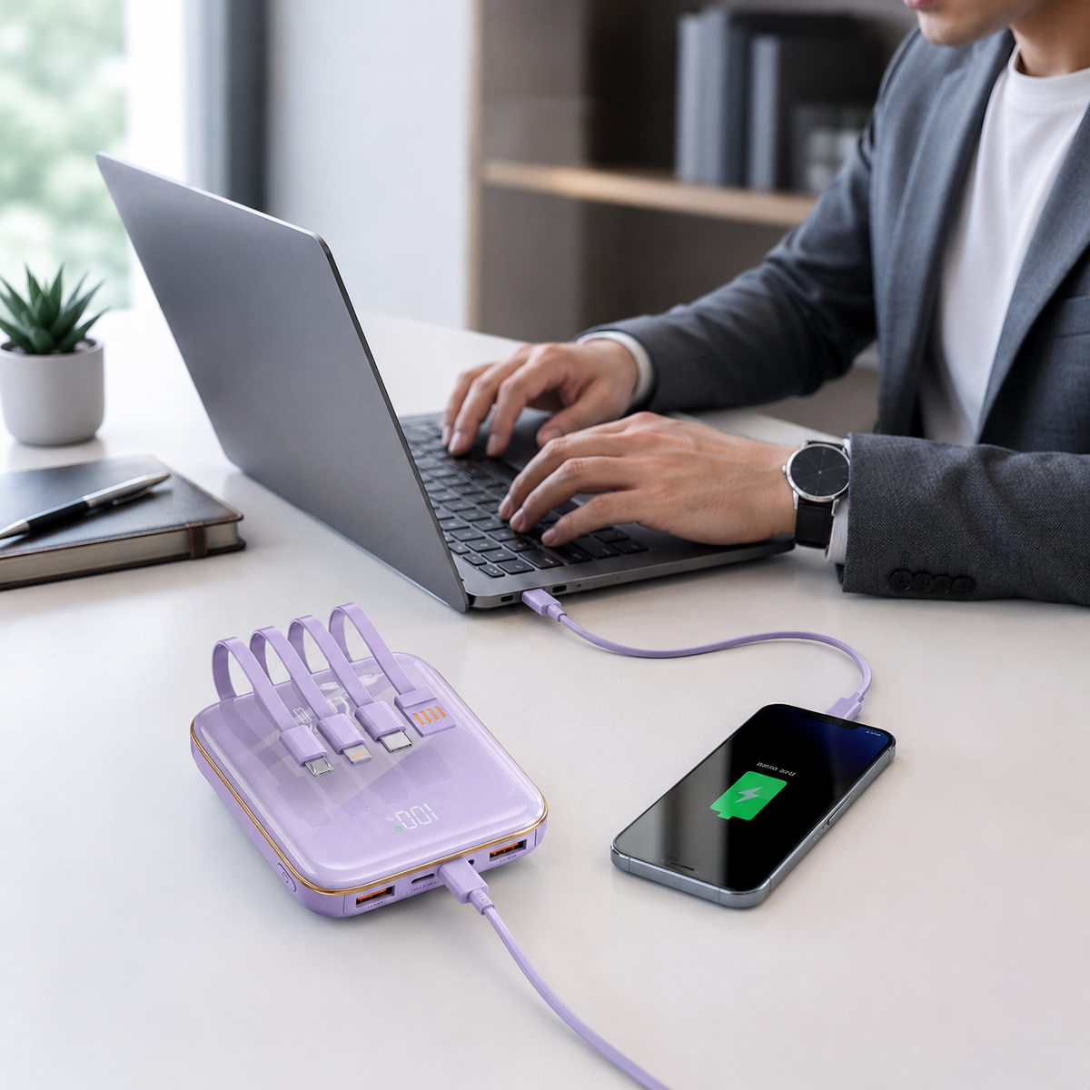 Ortekor Best Power Bank | Best Portable Charger with Fast Charging & Five Charging Ports | Portable Power Bank for iPhone, Samsung & Android