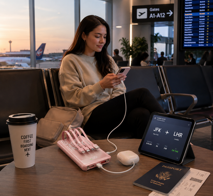 Best Power Bank | Best Portable Charger with High-Speed Charging & Integrated Cables | Portable Power Bank for iPhone, Samsung & Android