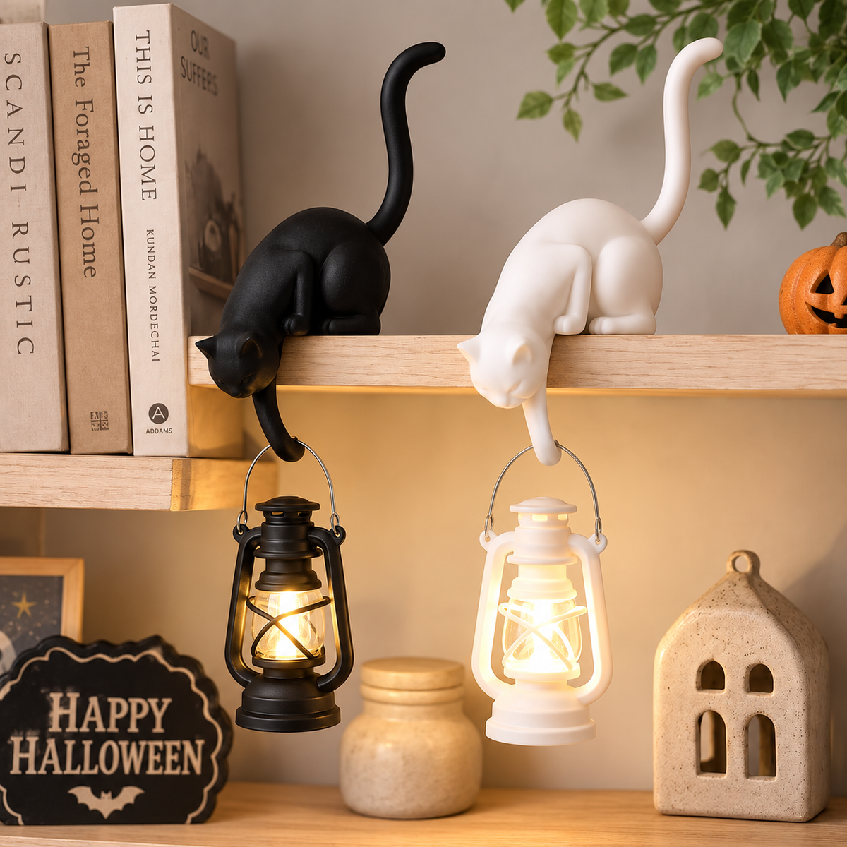 Curious Charlie™ – Cat Shelf Lamp
