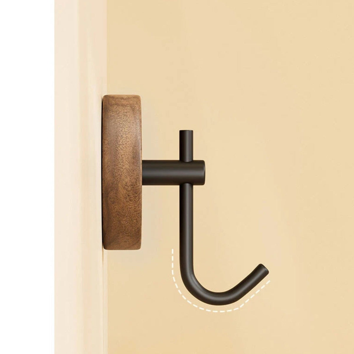 Chic Timber Coat Hooks for Wall - Self-Adhesive, Modern Design